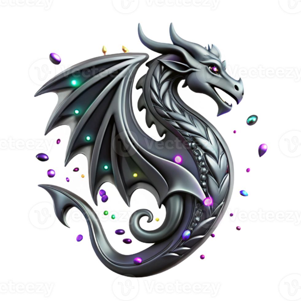 beautiful modern Dragon Silhouette Dragon Tribal Tattoo Cutout for Body Art Designs png