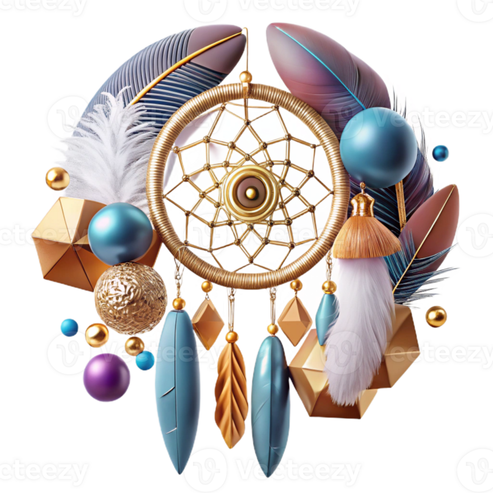 beautiful traditional Dreamcatcher Feather Boho Decor Cutout for Craft Projects high resolution png