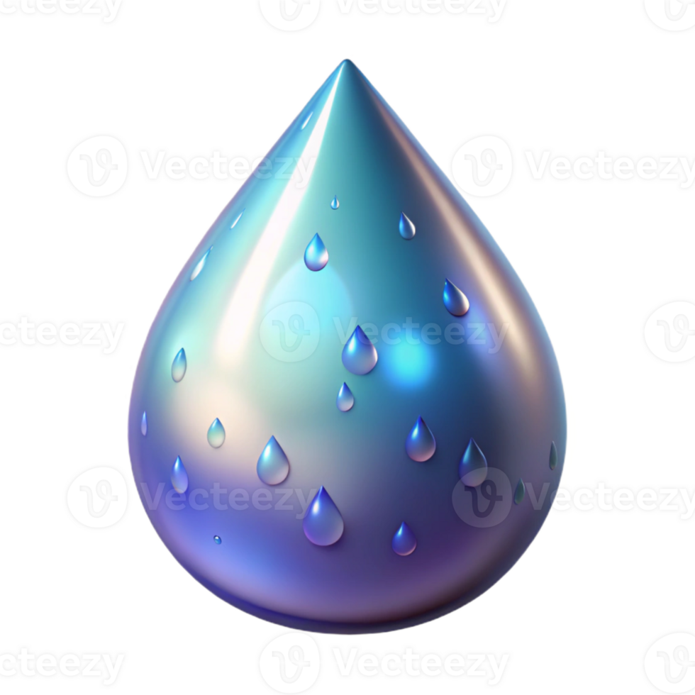 serene modern Drop Shape Water Isolated for Liquid Graphics original png