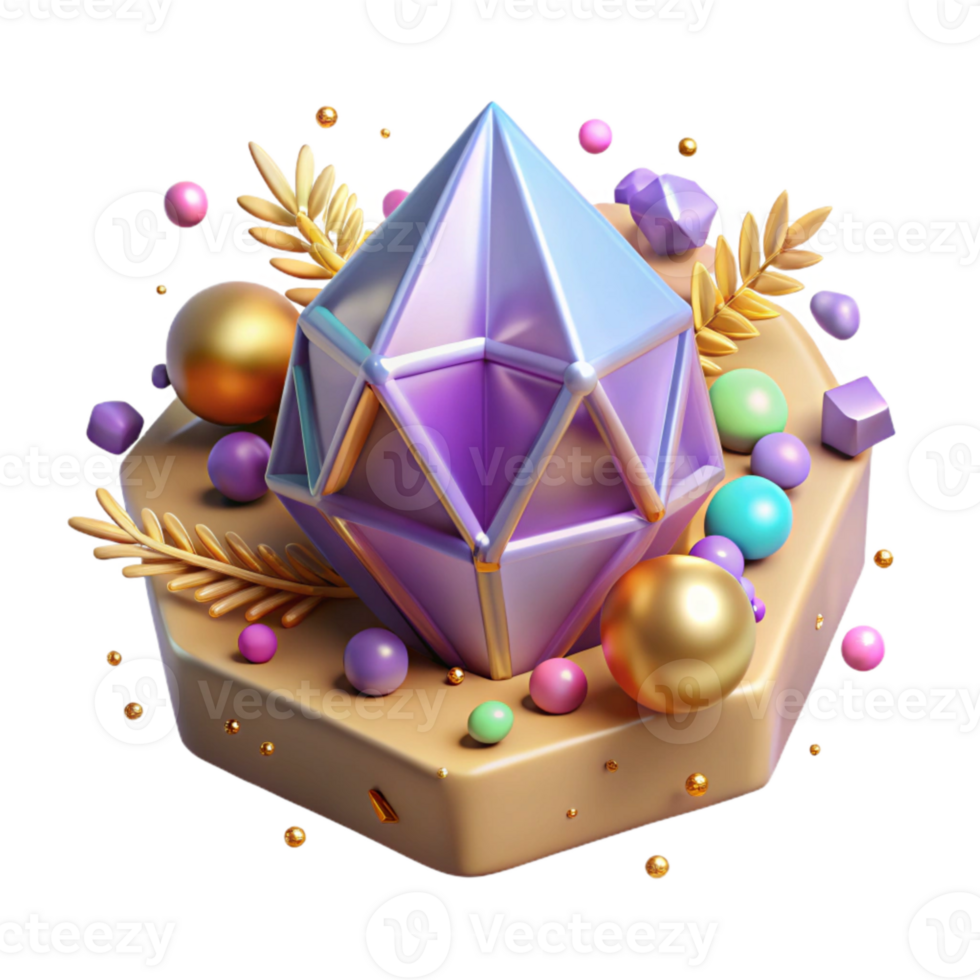 beautiful rustic D Rune Crystal Model Isolated for Graphic Design Projects high resolution png