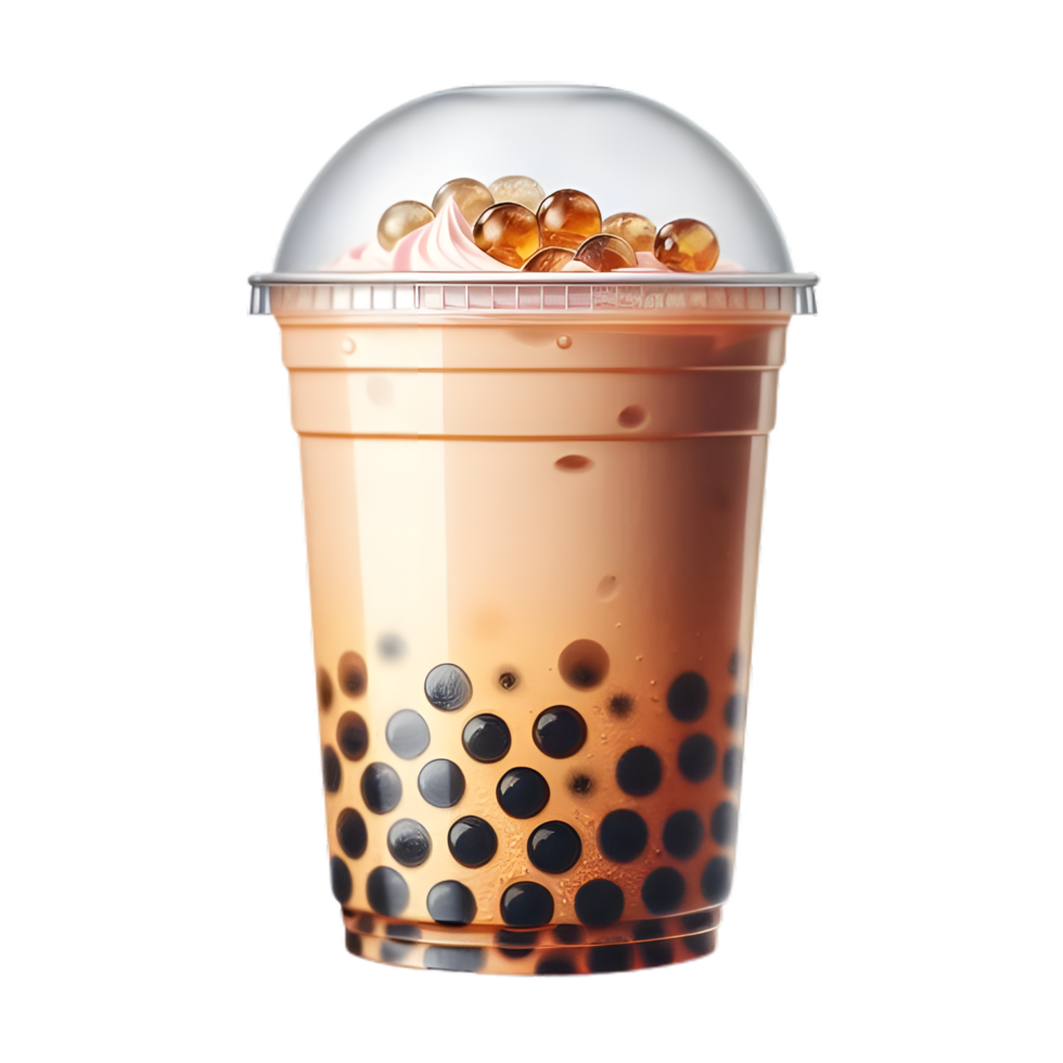 So Yummy Bubble Tea Boba isolated on transparent background png