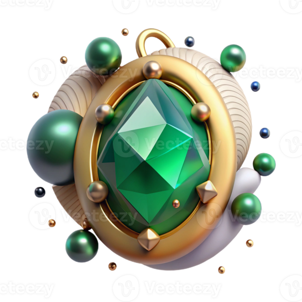 beautiful modern Emerald Pendant Oval Shaped Gem Cutout for Elegant Design genuine png