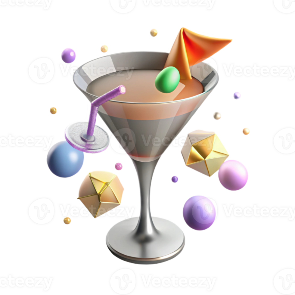 beautiful vintage Empty Cocktail Glass Garnish Cutout for Bar Promotions high quality png