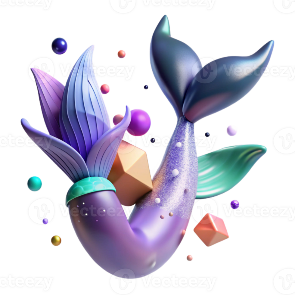 serene creative Flicking Mermaid Tail Playful Movement Cutout high resolution png