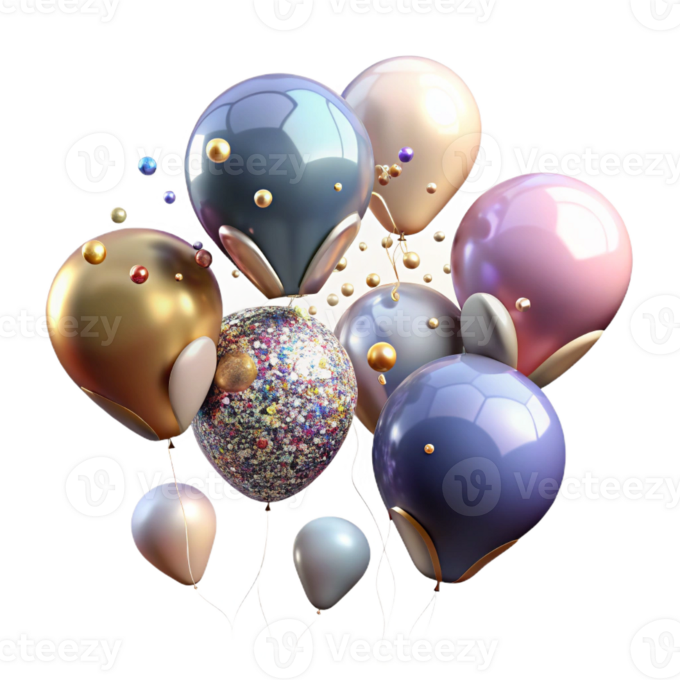 magnificent modern Floating Balloons Cutout Dreamlike Celebration exclusive png