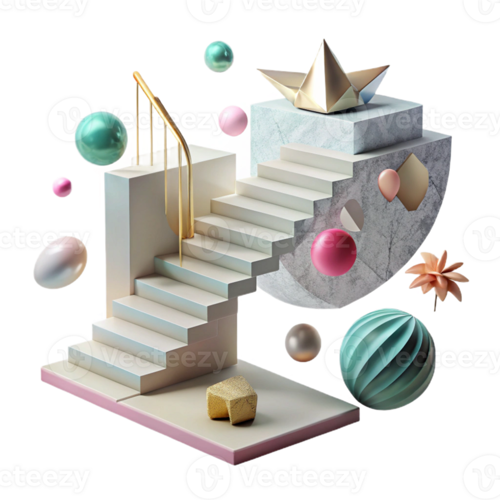 stunning classic Floating Staircase with Minimalist Aesthetics Cutout genuine png