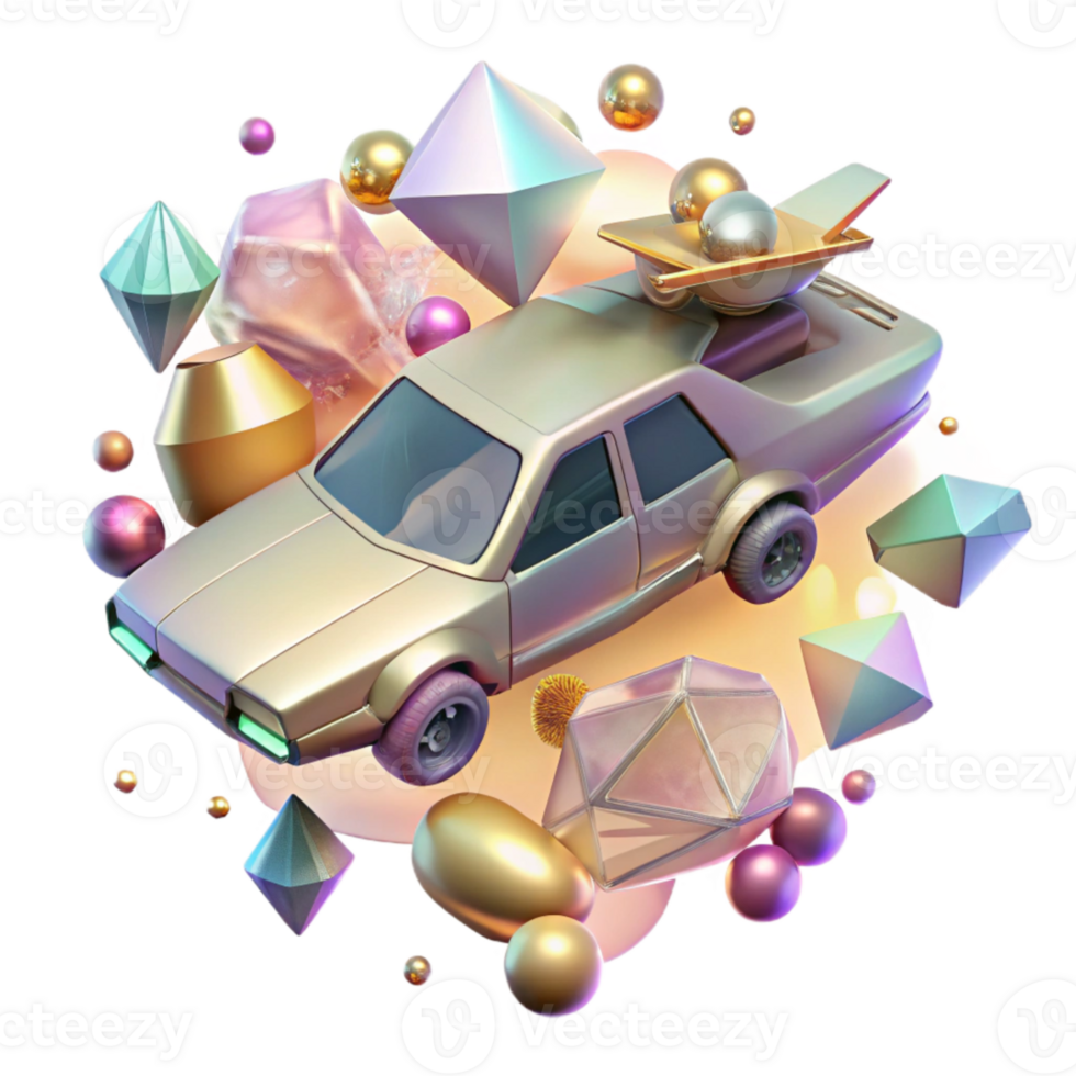 wonderful abstract Flying Car Concept Art Cutout for Transportation Projects detailed png