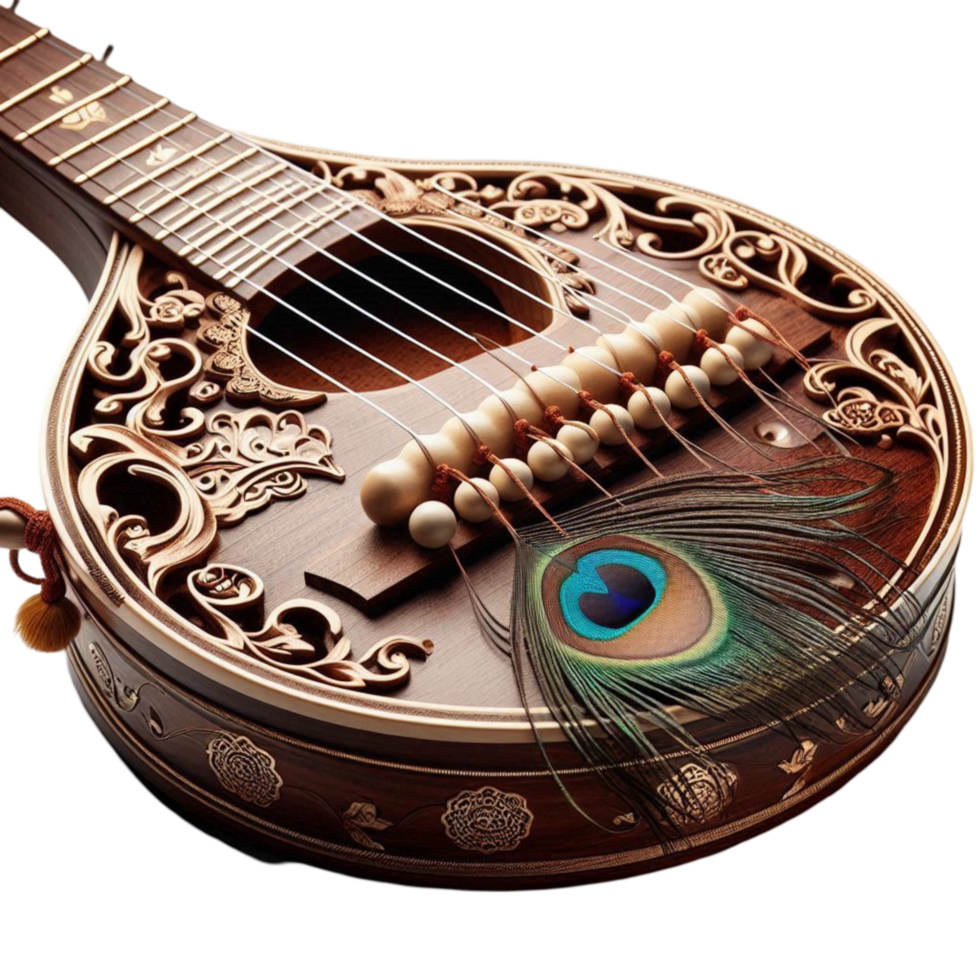 Artistic Mandolin with Fantasy Details png