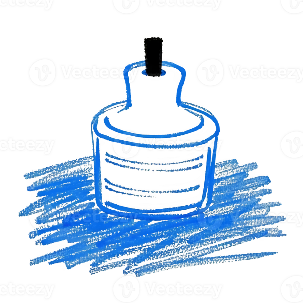 Blue Ink Bottle Sketch png