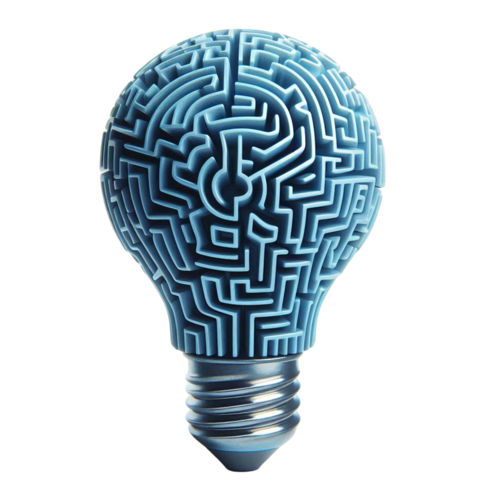 Maze Lightbulb Creative Concept png