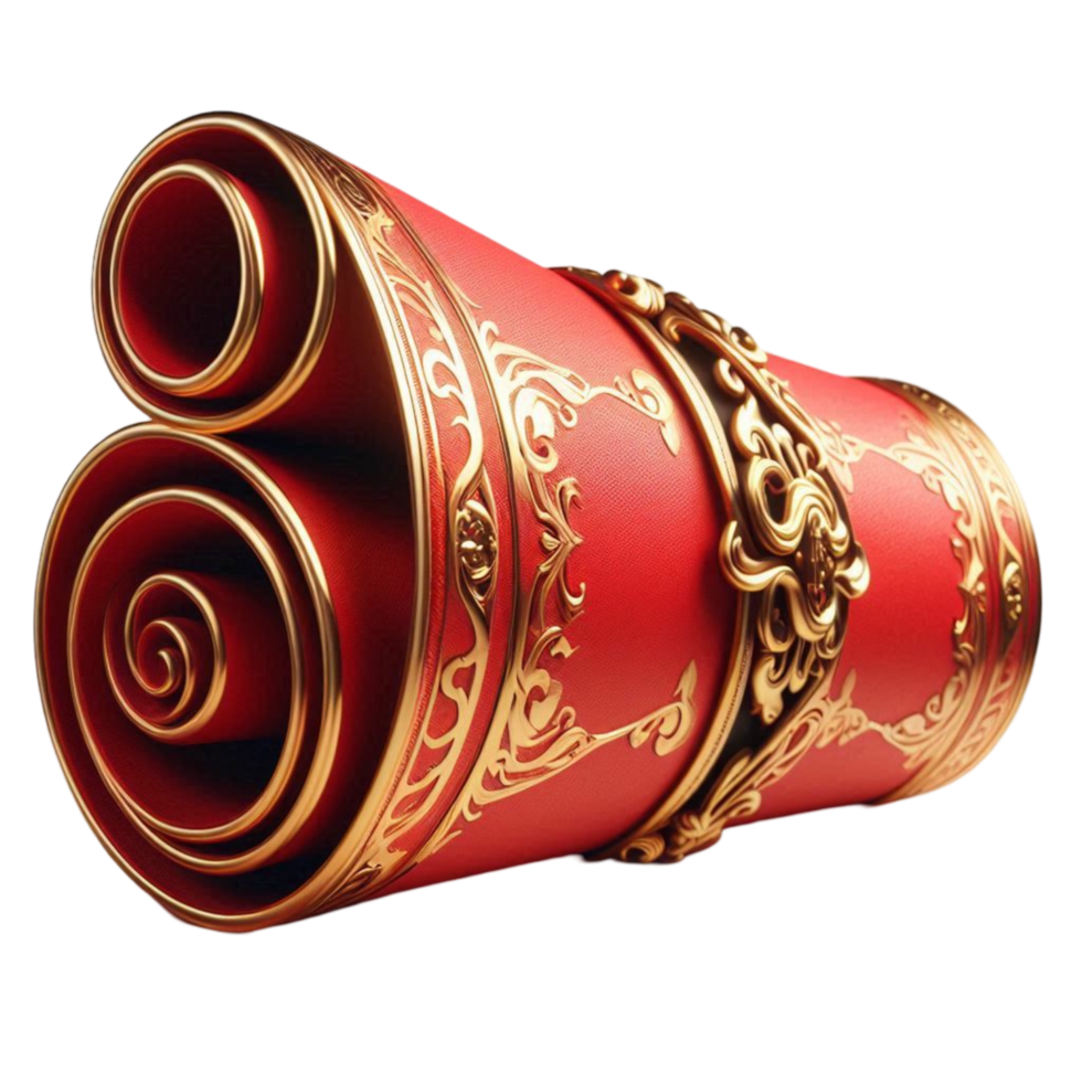 Rolled Royal Scrolls with Gold Details png