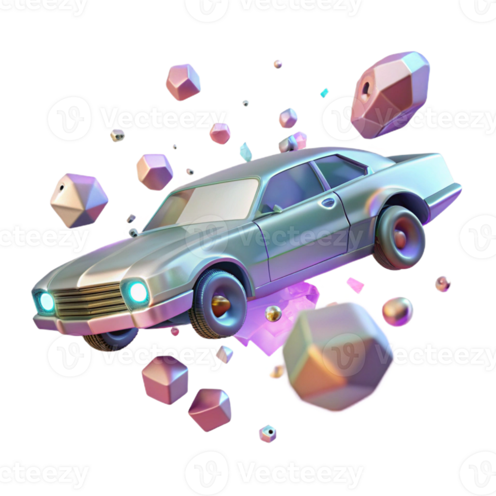 serene rustic Flying Car in Low Flight Transparent for Banner Design exclusive png