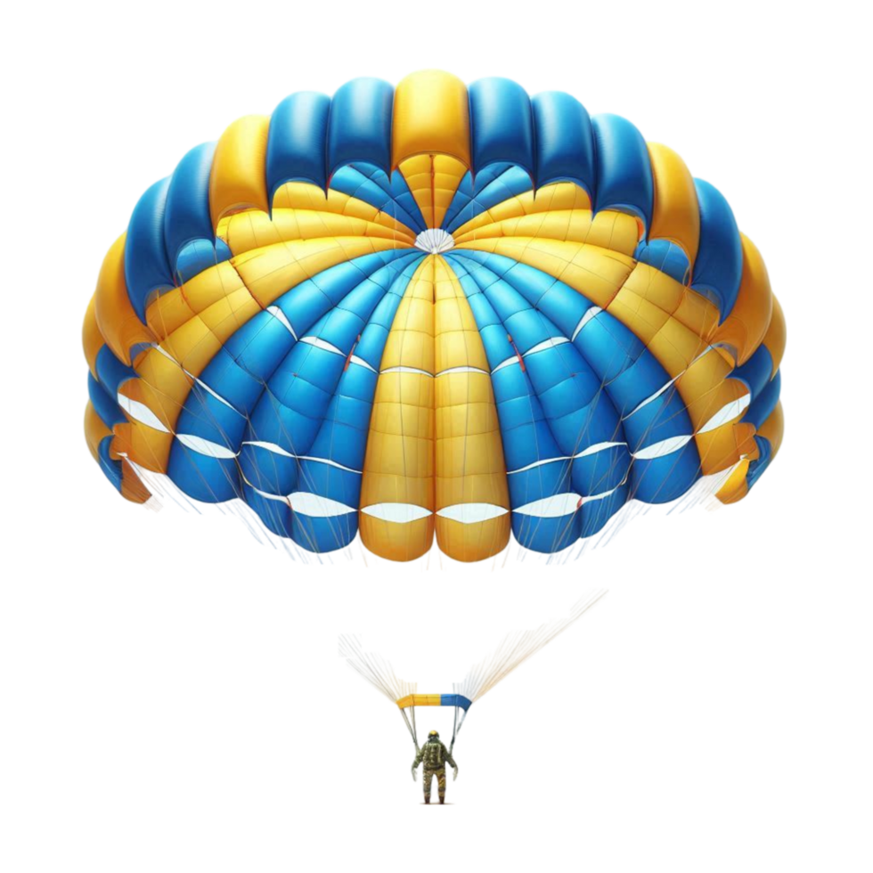 Blue and Yellow Parachute png