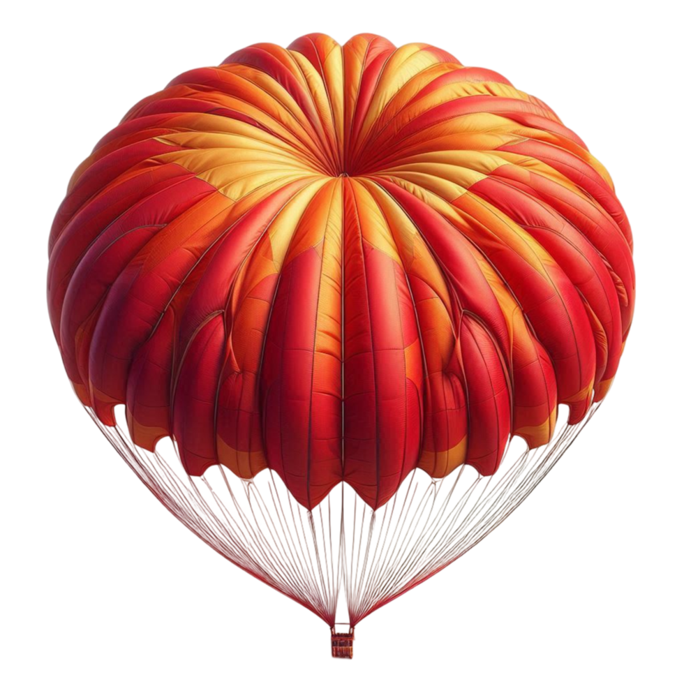 Artistic Red Flower Parachute Illustration png