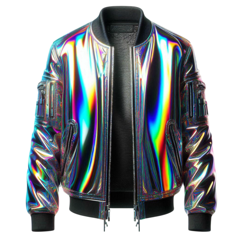 Iridescent Bomber Jacket png