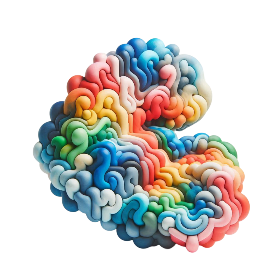 Vibrant 3D Abstract Swirl Pattern png
