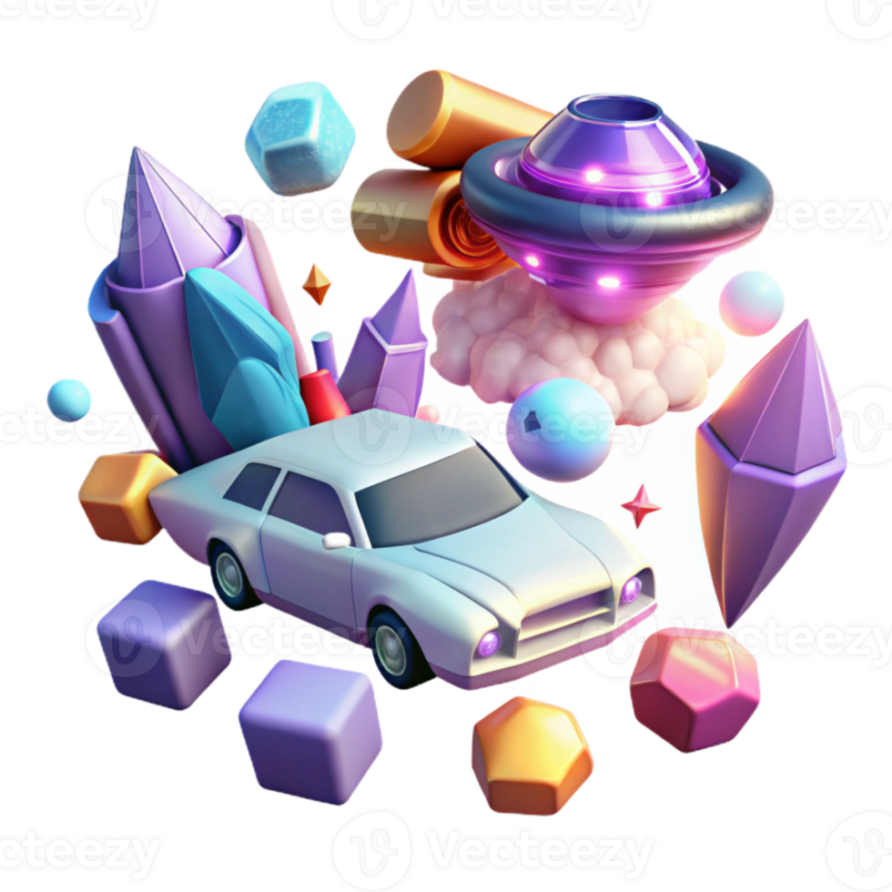 impressive modern Flying Car Assets for Game Development png