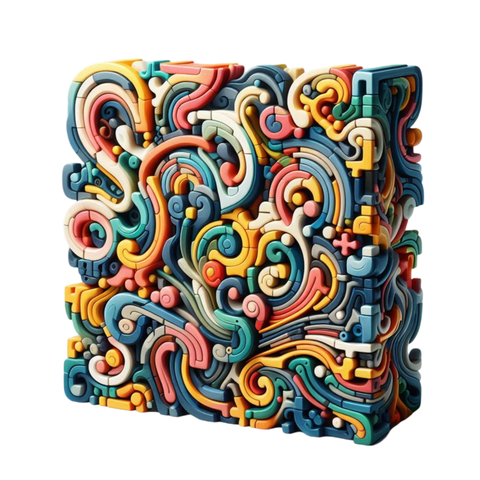Intricate Abstract Colorful Design png