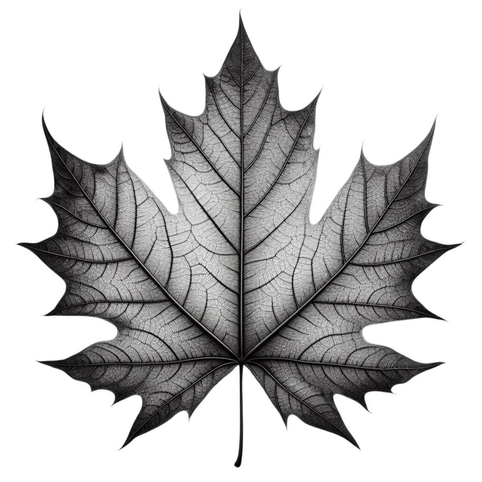 Artistic Maple Leaf Black png
