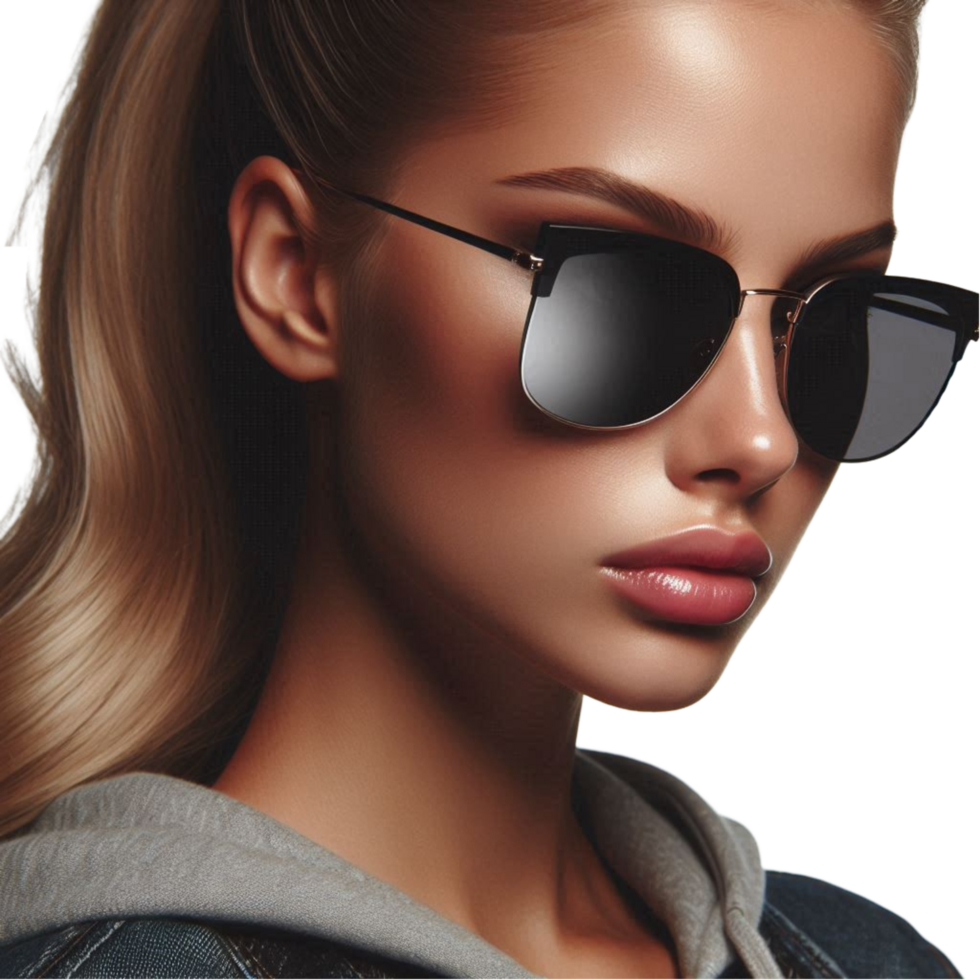 Blonde Woman in Black Sunglasses png
