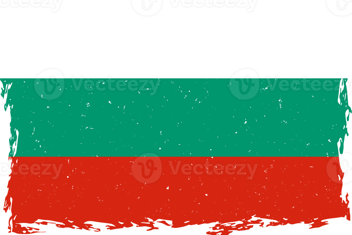 Bulgaria flag brush stroke with grunge distressed texture png