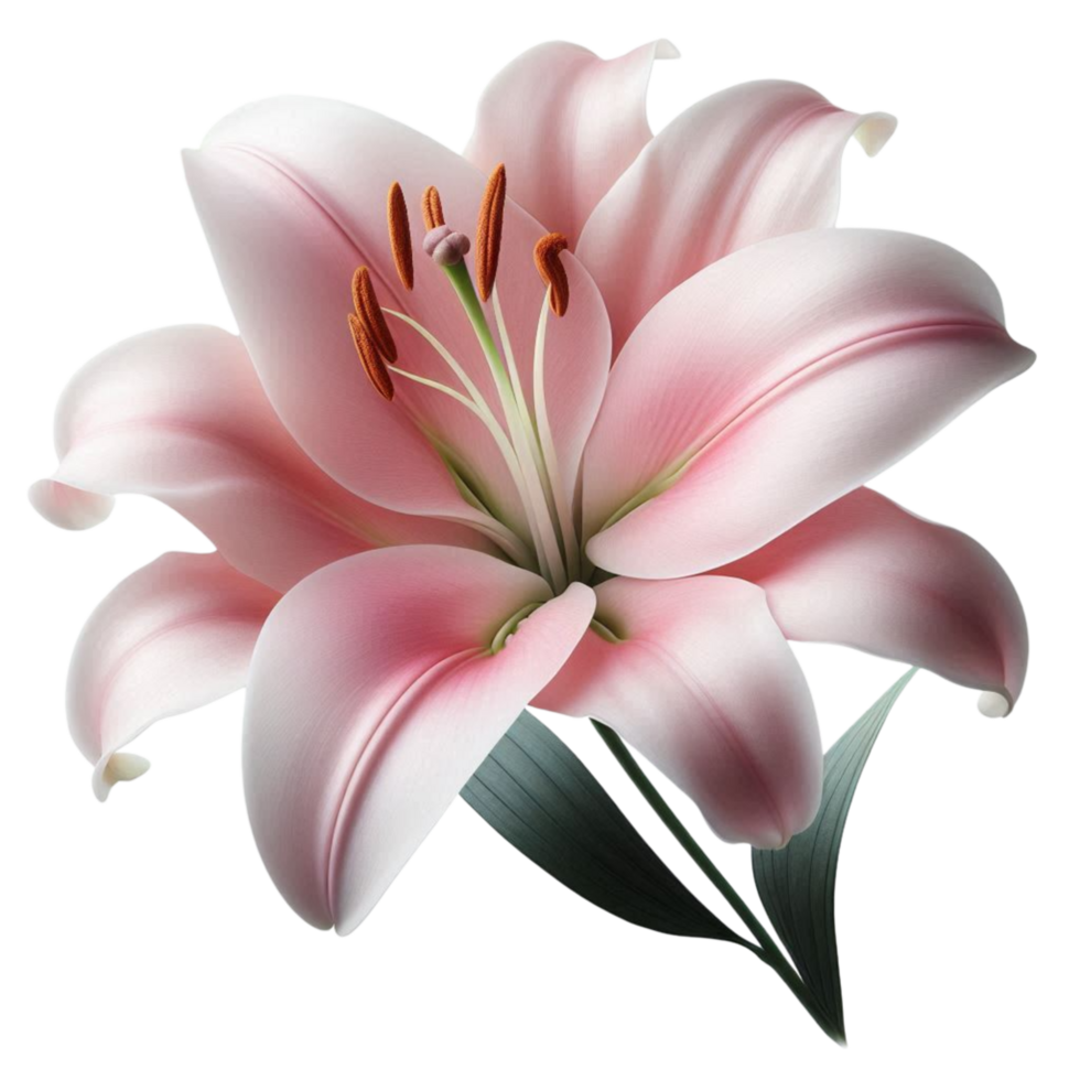 Pink Lily Flower in Realistic Style png