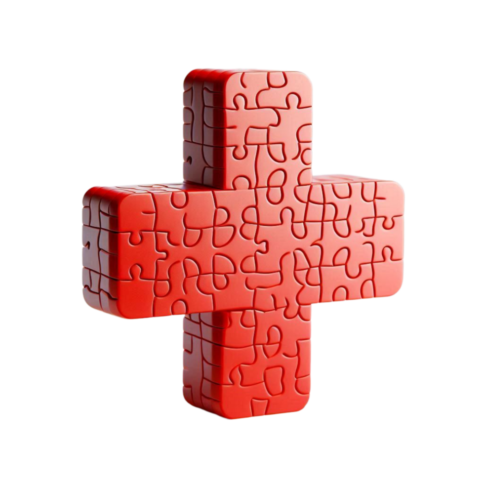 3D Red Cross Symbol png