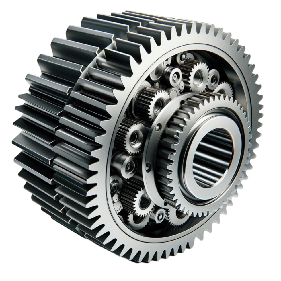 Precision Steel Gear System png