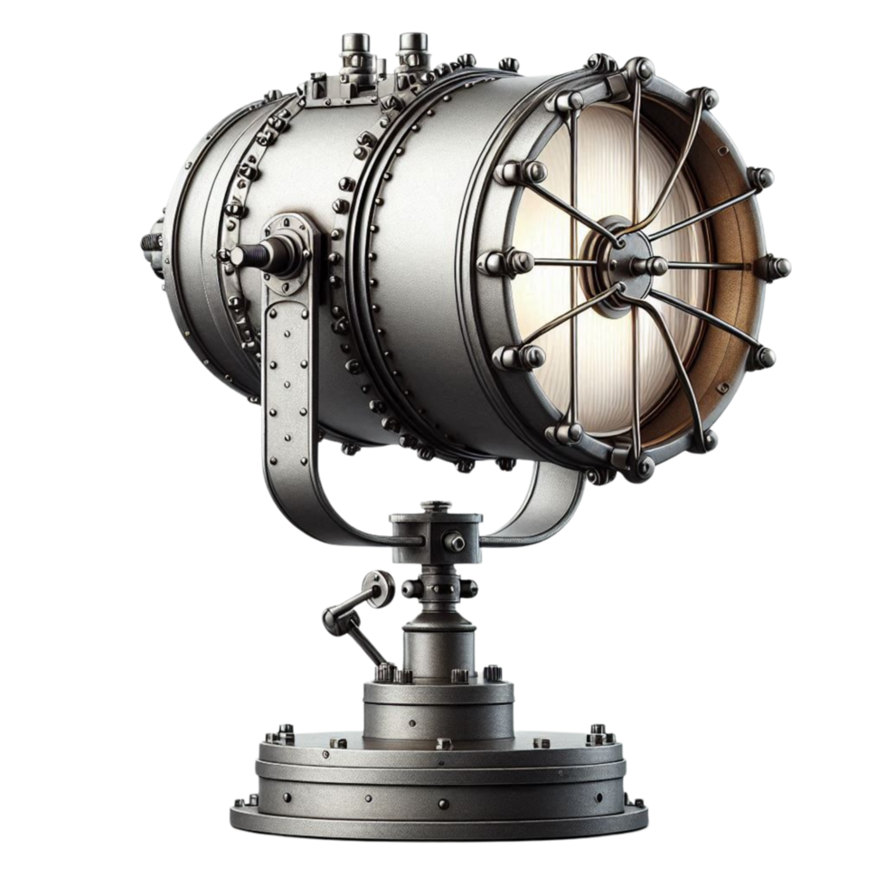 Steampunk Lamp with Glowing Light png