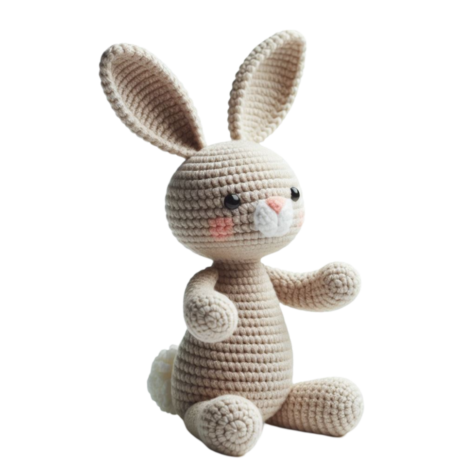Handmade Crochet Bunny png