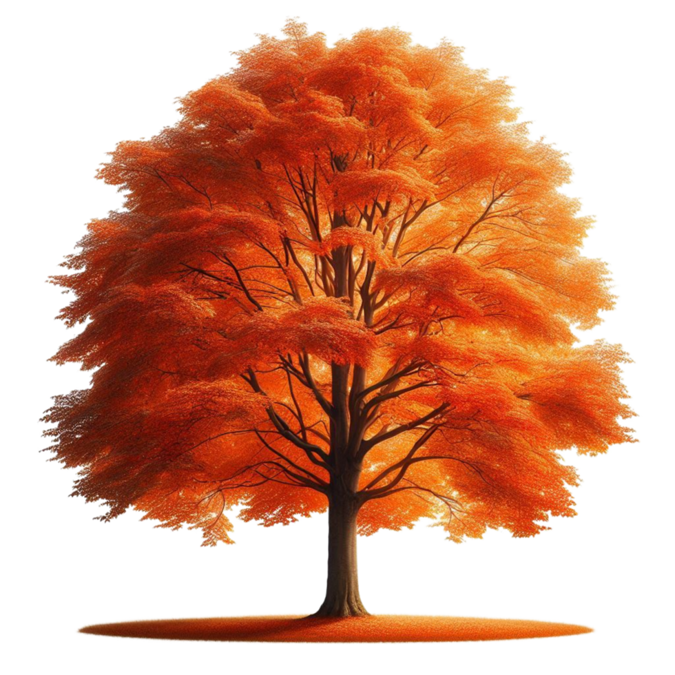 Golden Autumn Tree in Full Bloom png