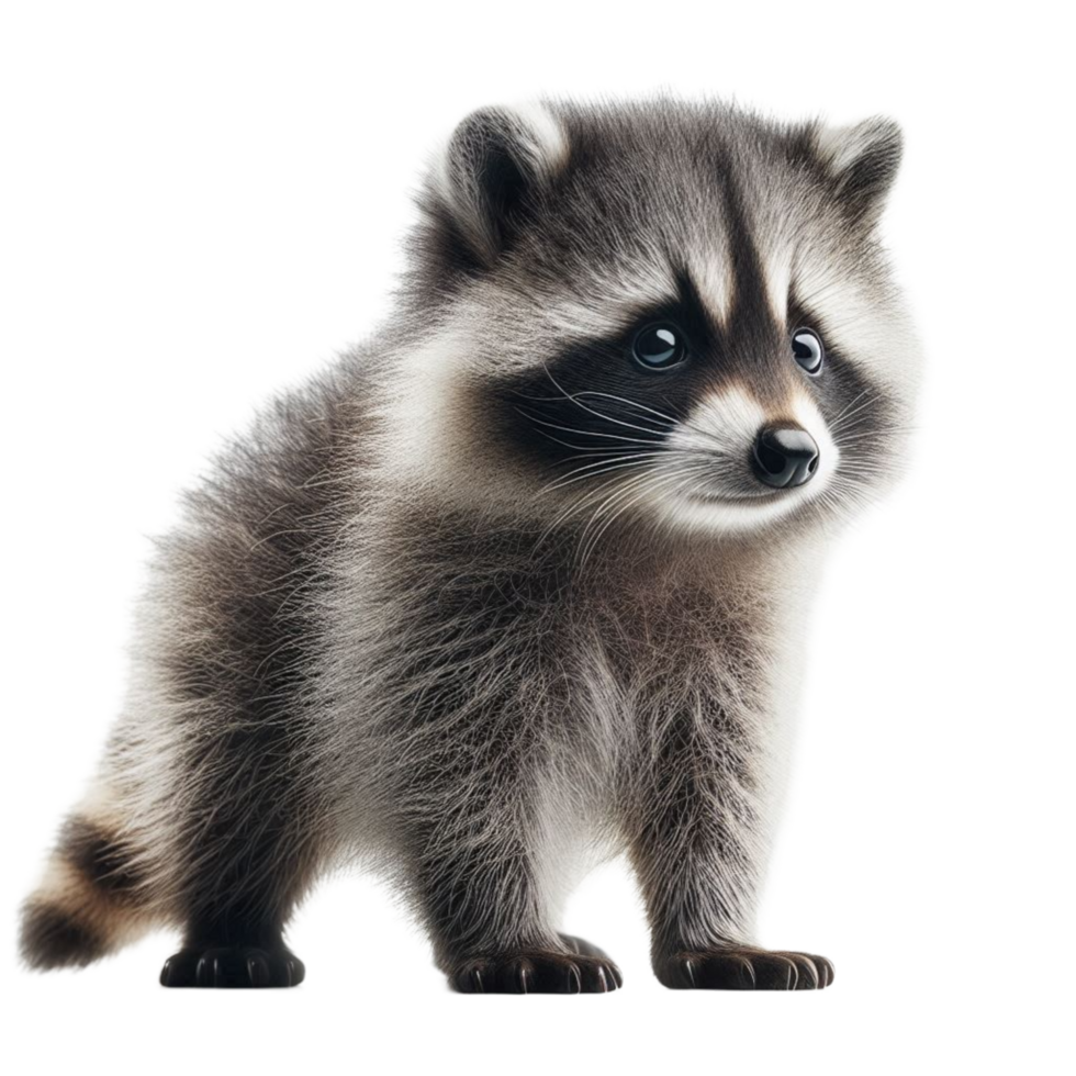 Curious Baby Raccoon Looking Around png