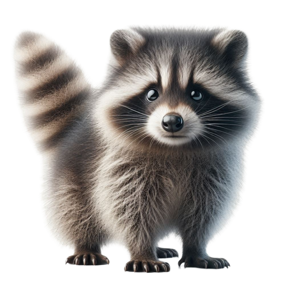 Adorable Realistic Raccoon png