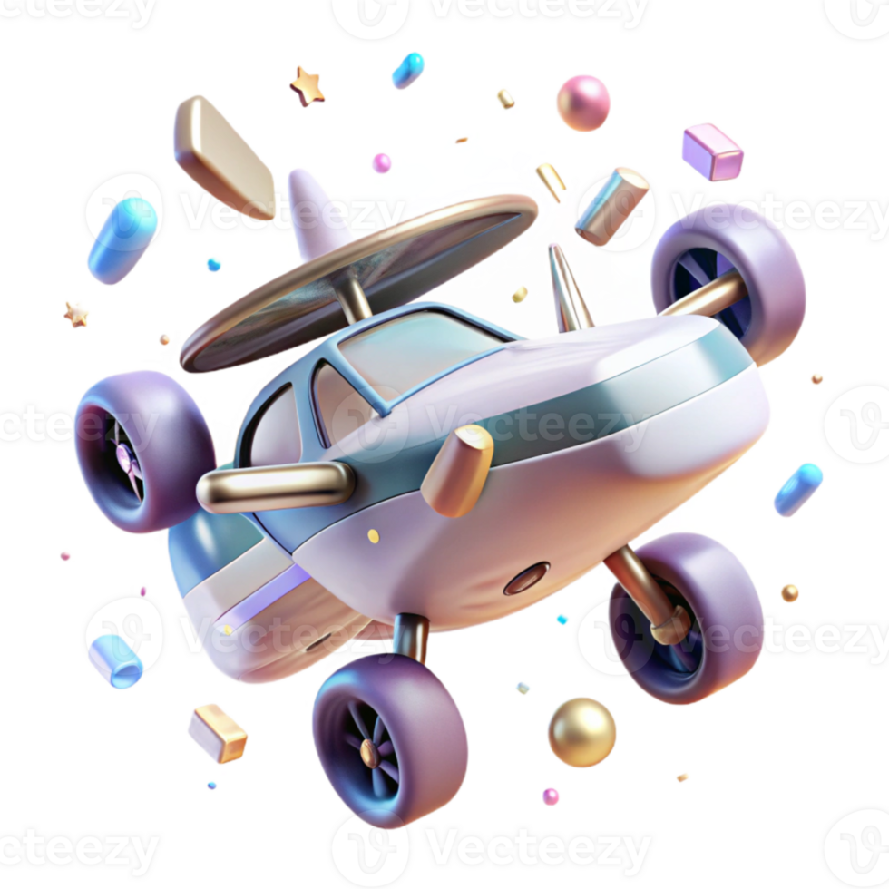 beautiful abstract Flying Car Propeller System Cutout for Aviation Illustrations genuine png