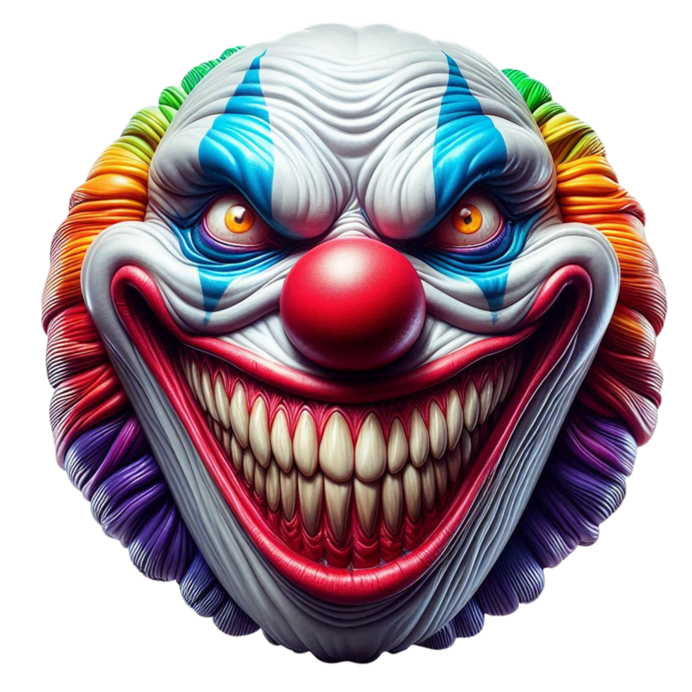 Colorful Evil Circus Clown png