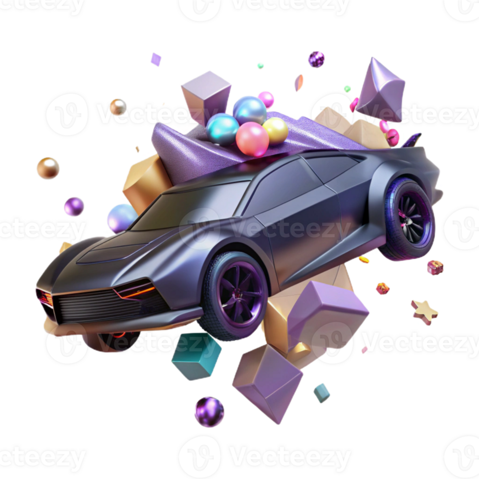 wonderful traditional Flying Car with Matte Black Paint Cutout for Stealth Design exclusive png
