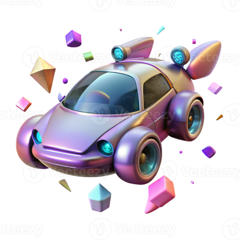 serene abstract Flying Car with Rotating Blades Isolated for Aerodynamics high resolution png