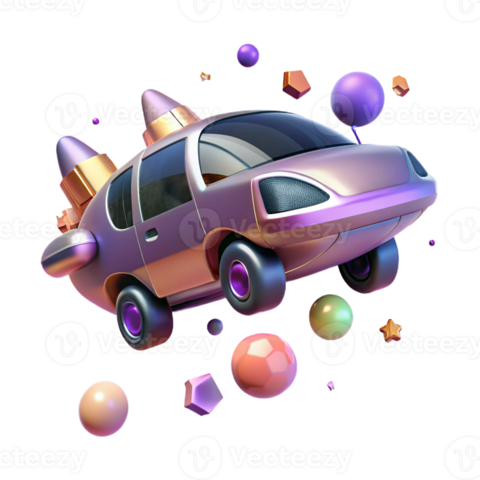 magnificent classic Flying Car with Vertical Takeoff Isolated for Urban Mobility premium png