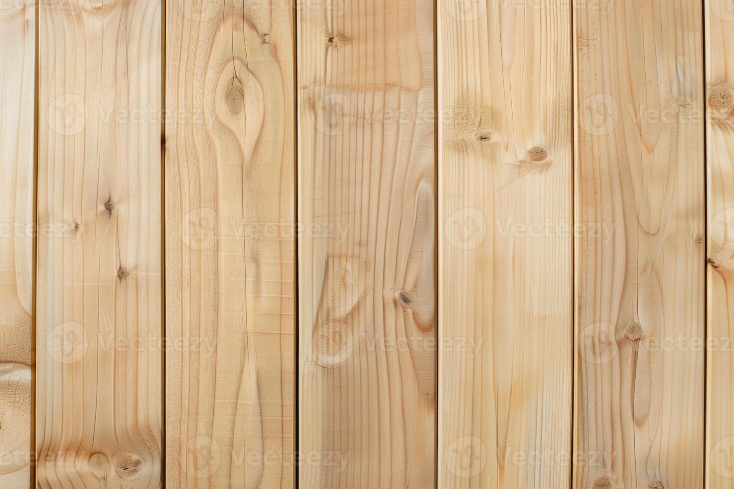 Light-colored wooden siding panel planks arranged vertically. The wood has a smooth texture with visible grain patterns and knots, creating a natural and rustic appearance. photo