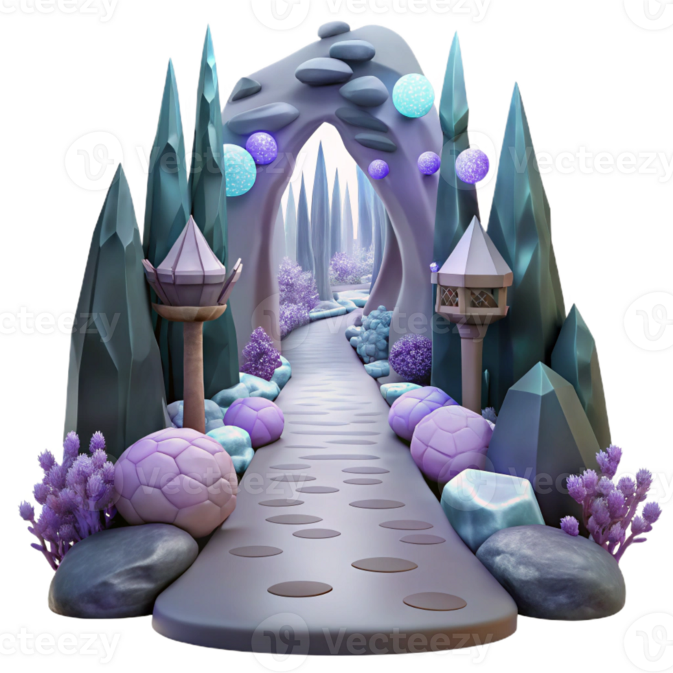 extraordinary traditional Foggy Forest Pathway Cutout for Mysterious Designs high quality png