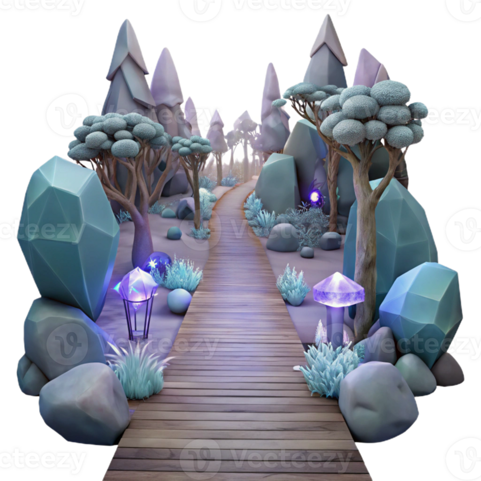 wonderful contemporary Foggy Forest Pathway Cutout for Mysterious Designs premium png