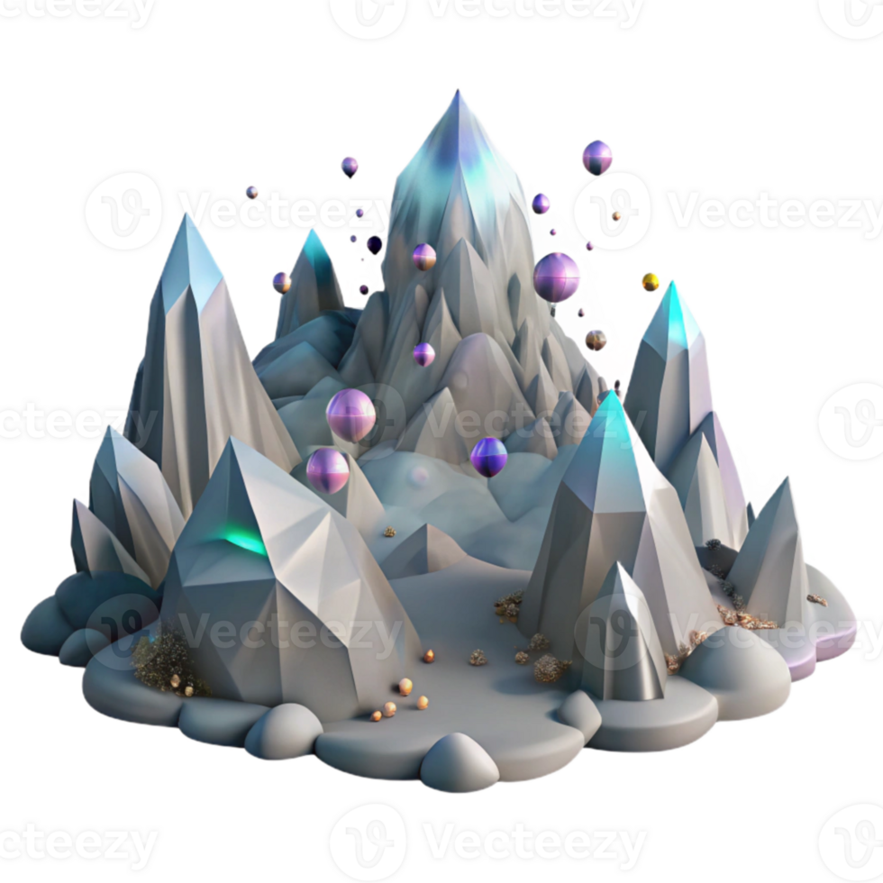 magnificent abstract Foggy Mountain Range Panorama Isolated for Scenic Backdrops high resolution png