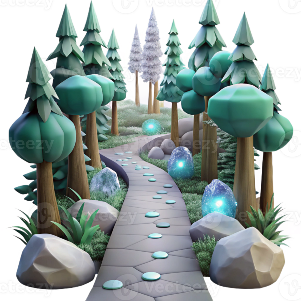 elegant minimalist Foggy Forest Pathway Cutout for Mysterious Designs high resolution png