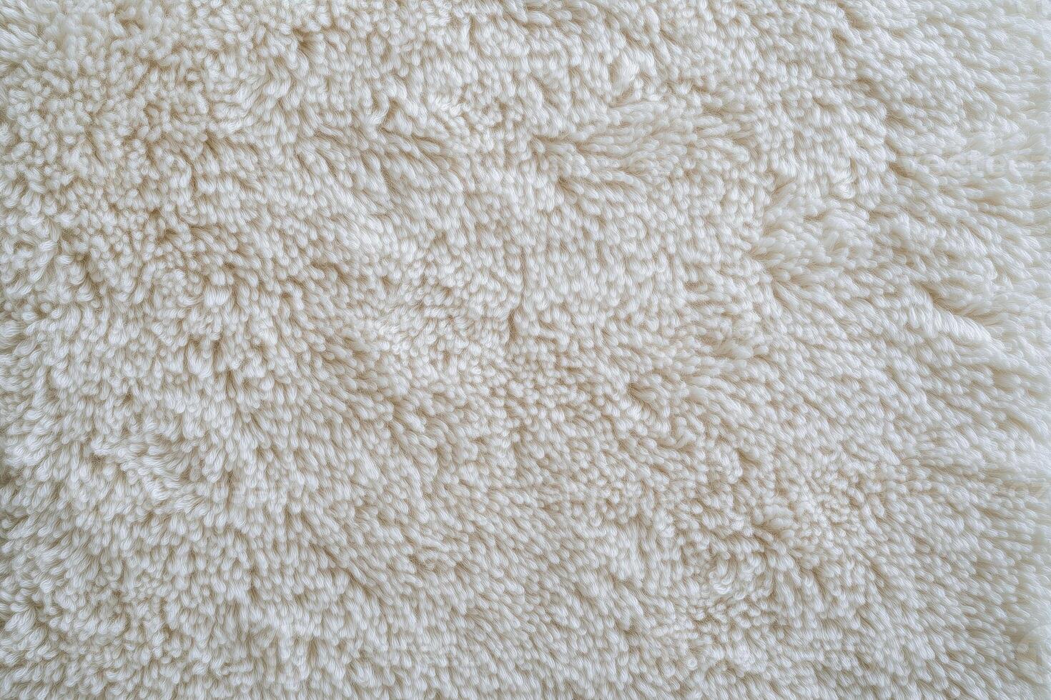 A close up of a white rug photo