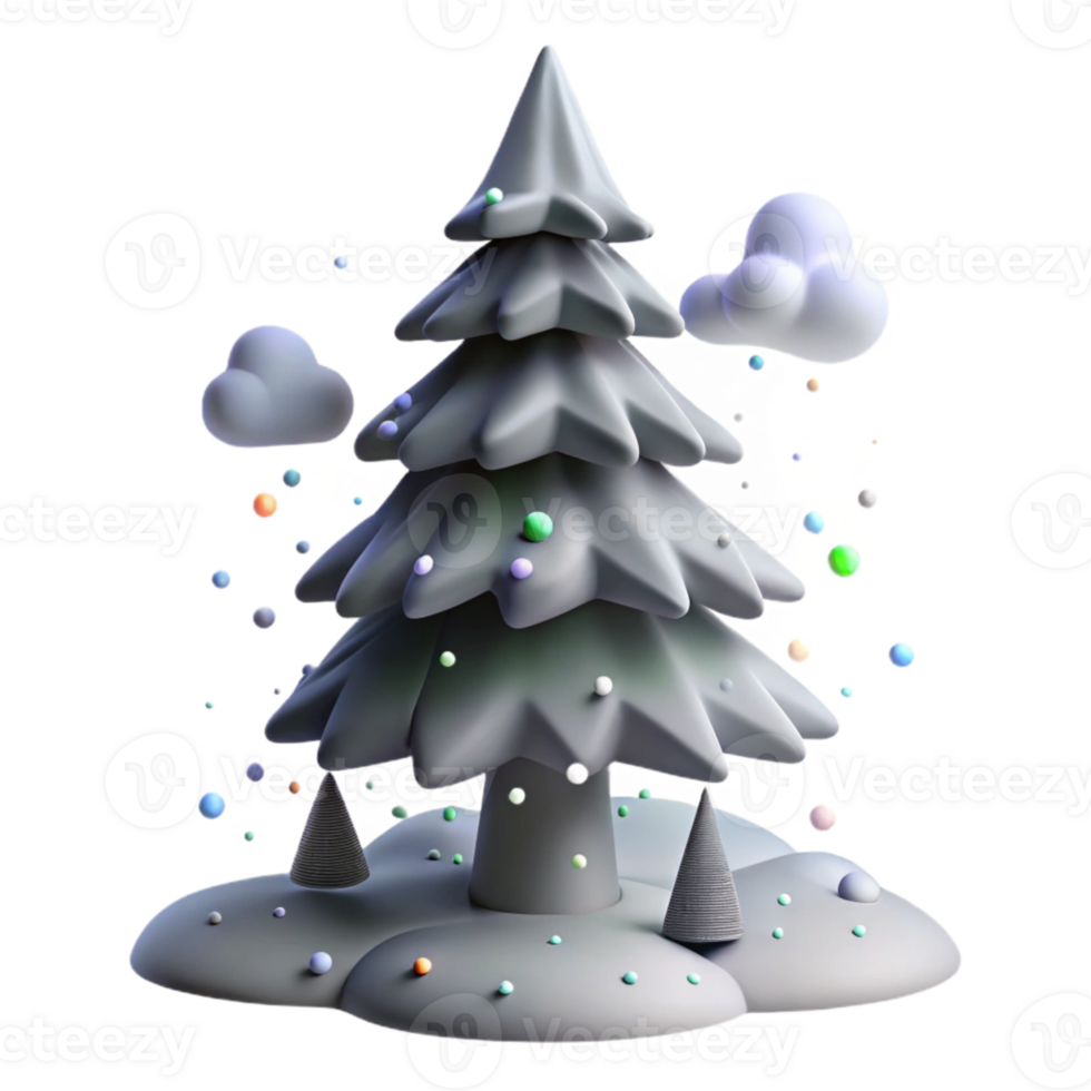 extraordinary vintage Foggy Pine Tree Silhouette Cutout for Nature Art professional png