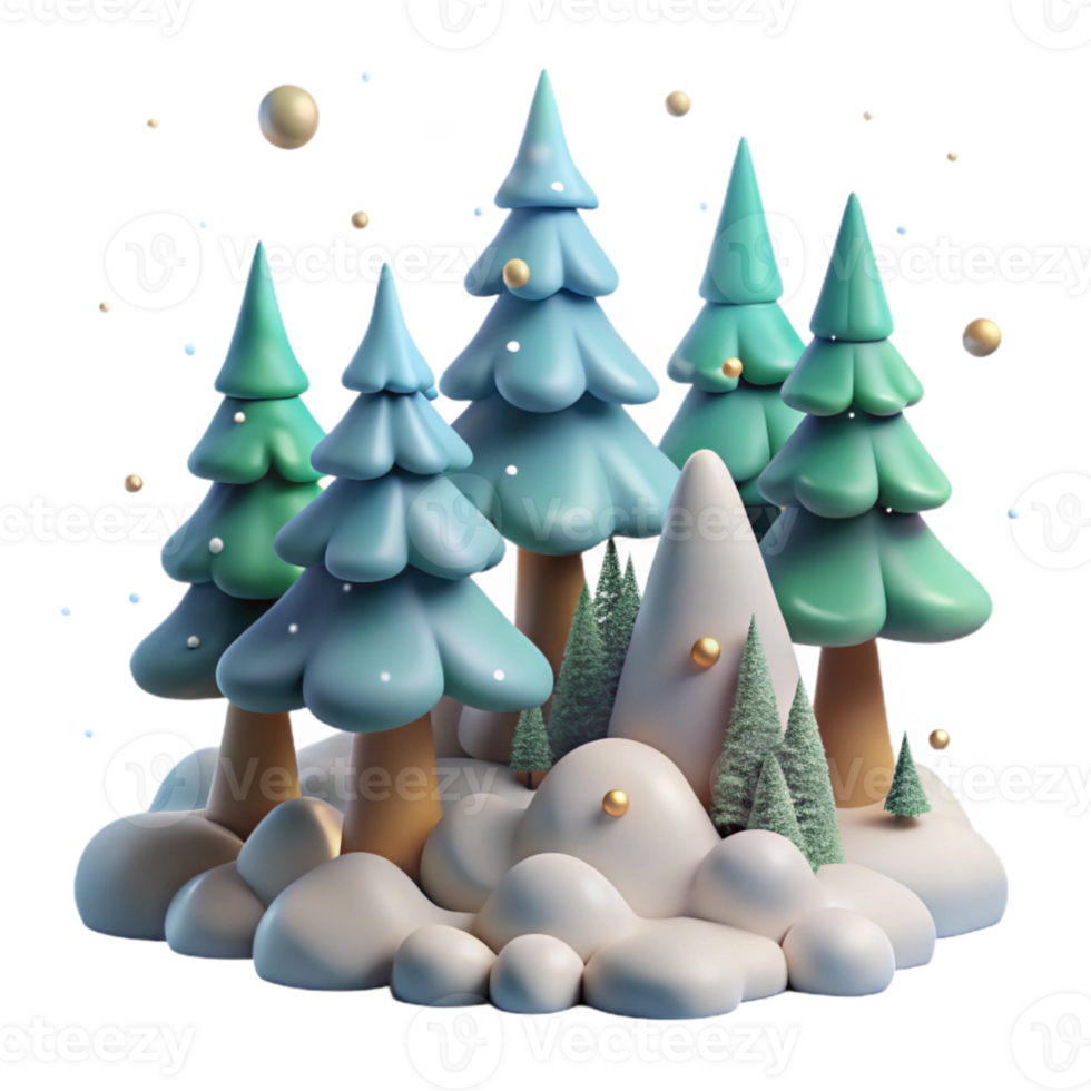 elegant classic Foggy Pine Trees Cutout for Nature Illustrations genuine png