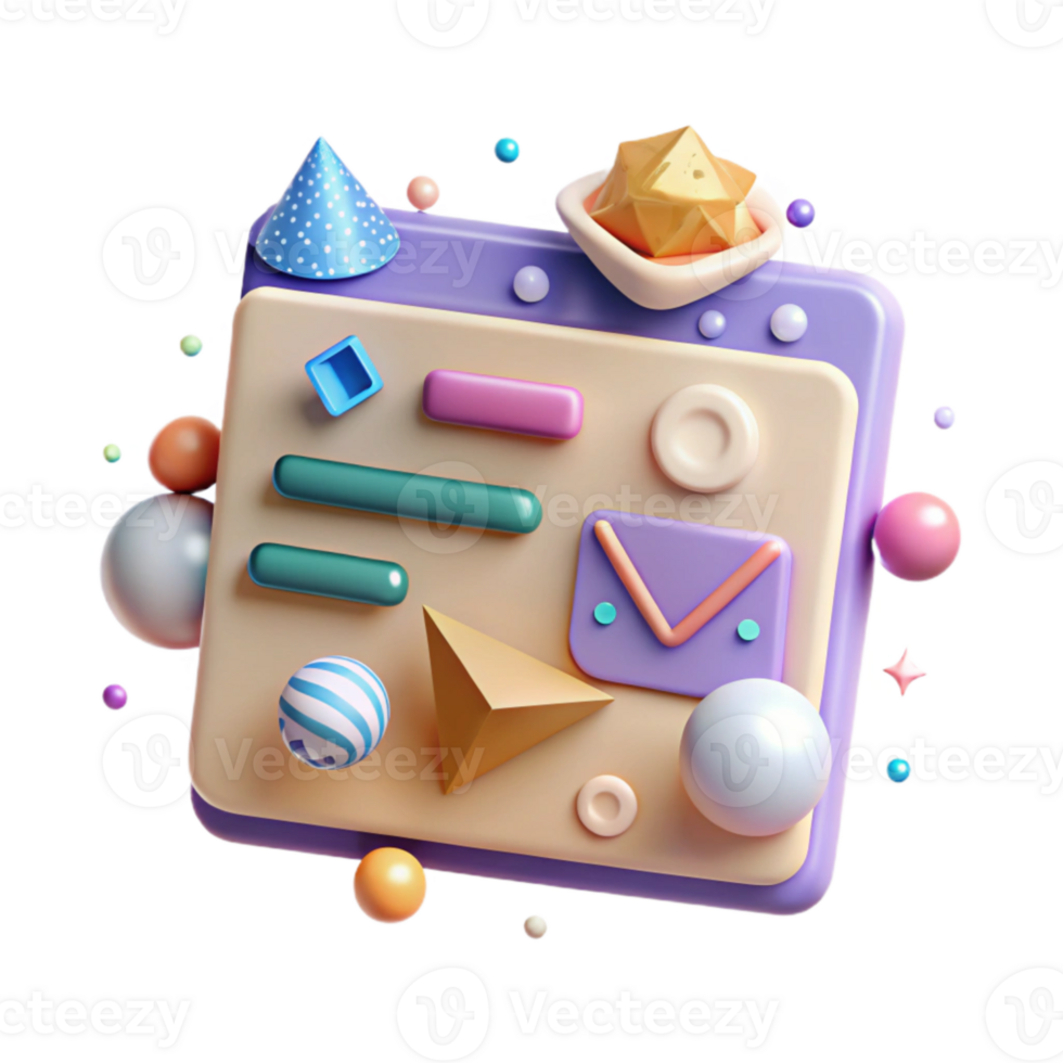 vibrant artistic Footer Ui Design with Contact Info Isolated for Website Development professional png