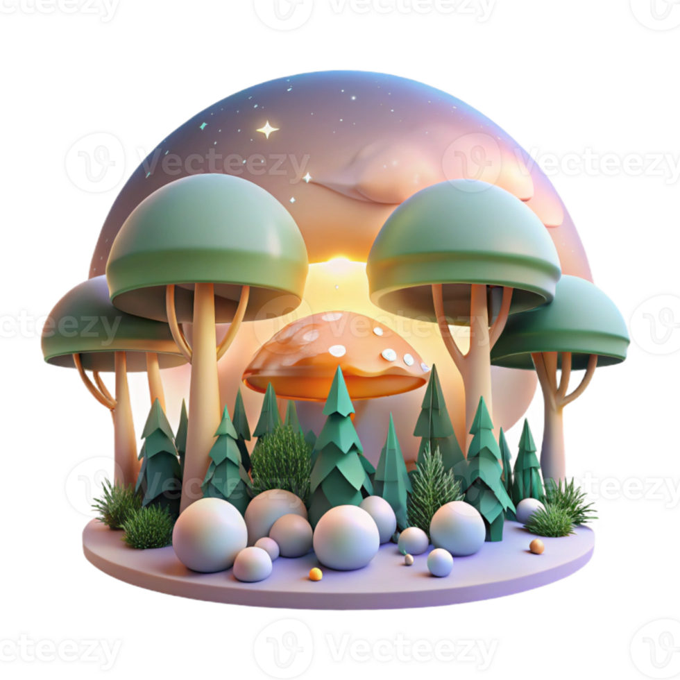 serene vintage Forest Canopy Sunrise View Cutout professional png