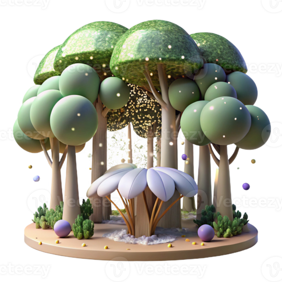 elegant abstract Forest Canopy Sunbeams Isolated original png