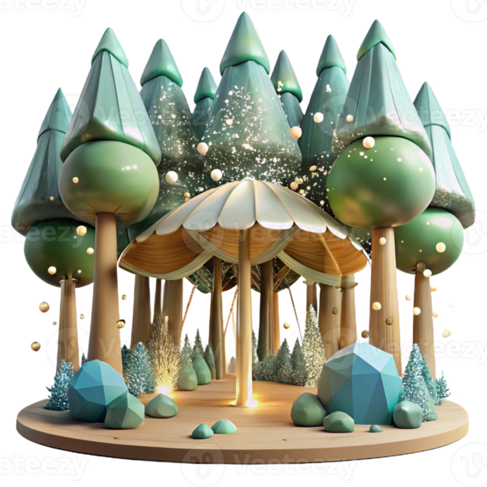 elegant rustic Forest Canopy Sunbeams Isolated professional png